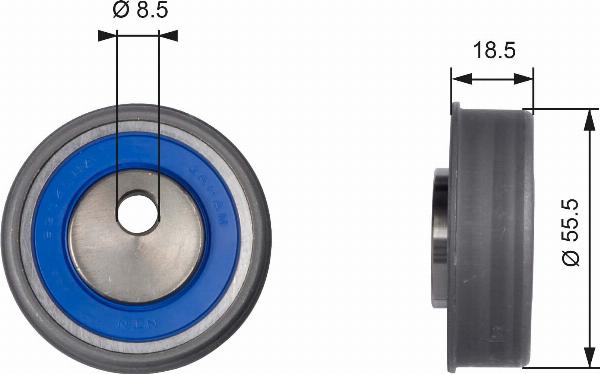 GATES T41038 - Натяжна ролик, ремінь ГРМ autocars.com.ua