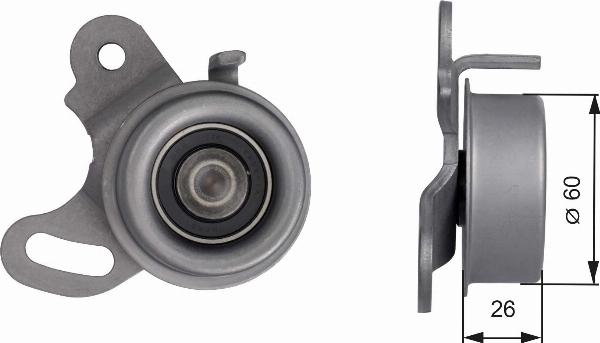 GATES T41042 - Натяжна ролик, ремінь ГРМ autocars.com.ua