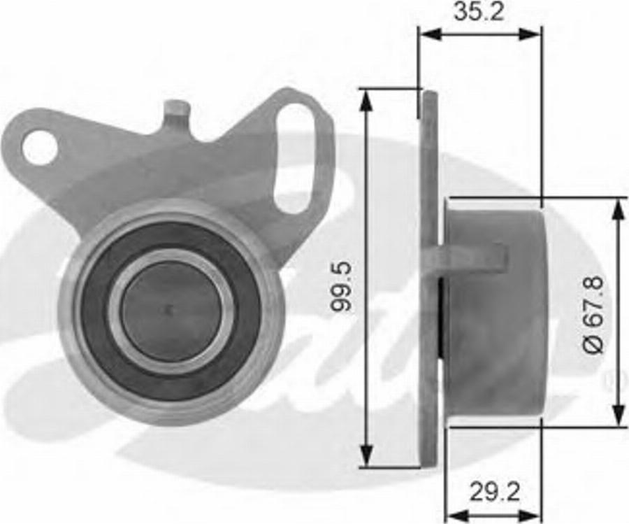 Gates T41044 - Натяжна ролик, ремінь ГРМ autocars.com.ua