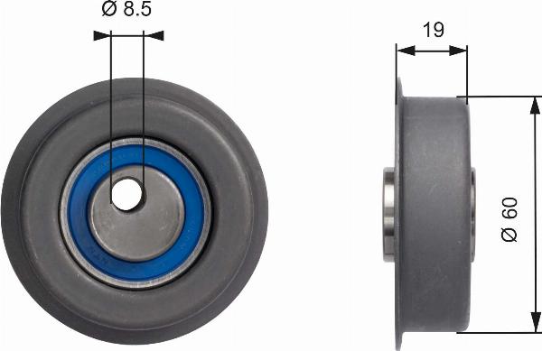 GATES T41045 - Натяжна ролик, ремінь ГРМ autocars.com.ua