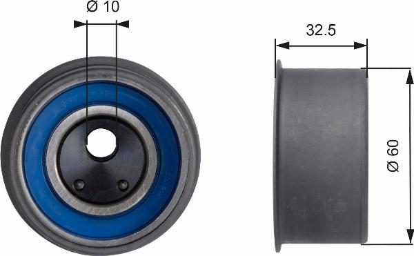 GATES T41046 - Натяжна ролик, ремінь ГРМ autocars.com.ua