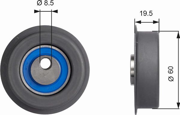 GATES T41053 - Натяжна ролик, ремінь ГРМ autocars.com.ua