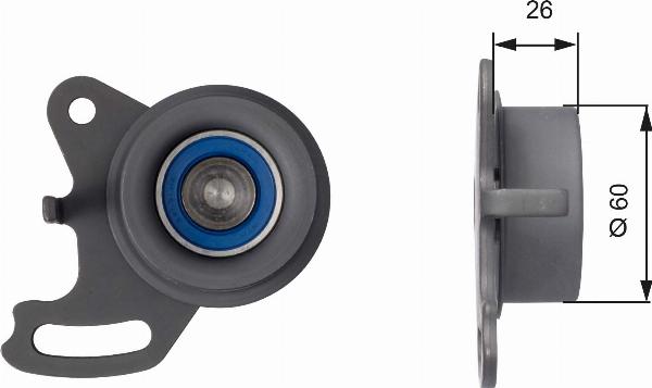 GATES T41056 - Натягувач, зубчастий ремінь autocars.com.ua