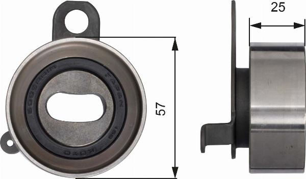 GATES T41072 - Натяжна ролик, ремінь ГРМ autocars.com.ua