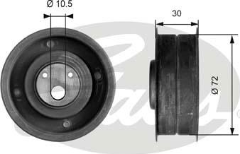 Gates T41080 - Натяжна ролик, ремінь ГРМ autocars.com.ua