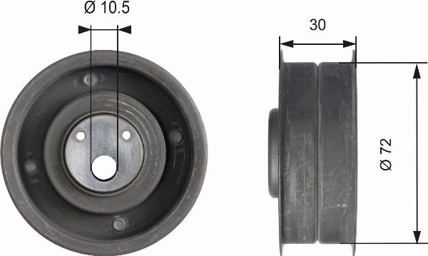 GATES T41080 - Натяжна ролик, ремінь ГРМ autocars.com.ua