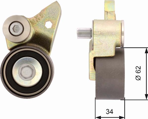 GATES T41098 - Натягувач, зубчастий ремінь autocars.com.ua