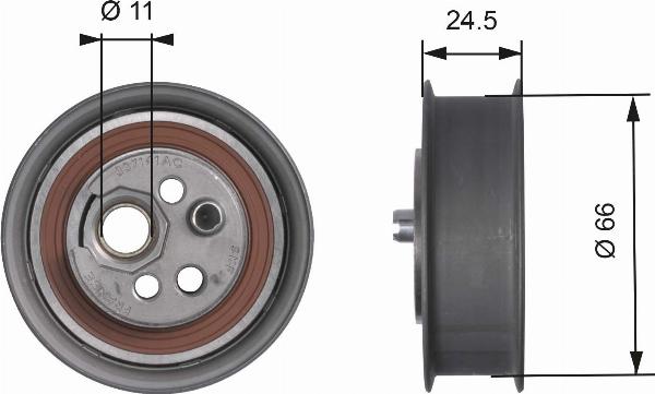 GATES T41103 - Натяжна ролик, ремінь ГРМ autocars.com.ua