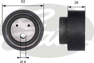 Gates T41109 - Натяжной ролик, ремень ГРМ autodnr.net