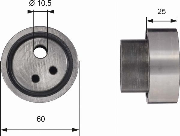 GATES T41113 - Натяжна ролик, ремінь ГРМ autocars.com.ua