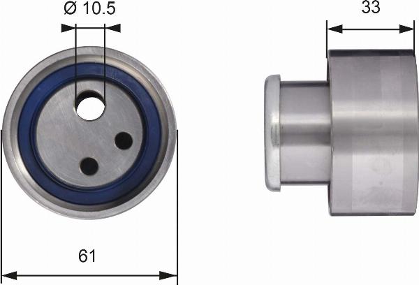 GATES T41119 - Натяжна ролик, ремінь ГРМ autocars.com.ua
