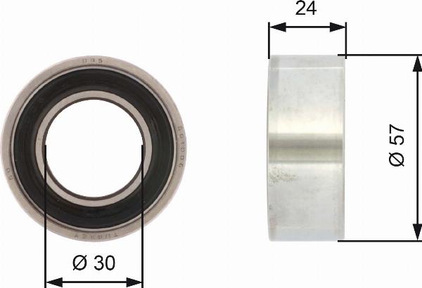 GATES T41121 - Натяжна ролик, ремінь ГРМ autocars.com.ua