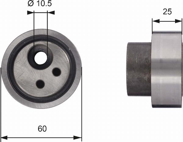 GATES T41122 - Натяжна ролик, ремінь ГРМ autocars.com.ua