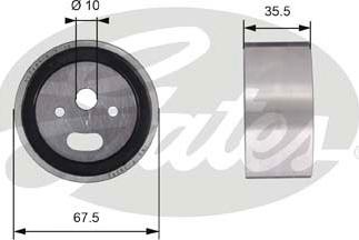 Gates T41128 - Натяжна ролик, ремінь ГРМ autocars.com.ua