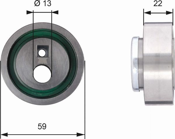 GATES T41129 - Натяжна ролик, ремінь ГРМ autocars.com.ua