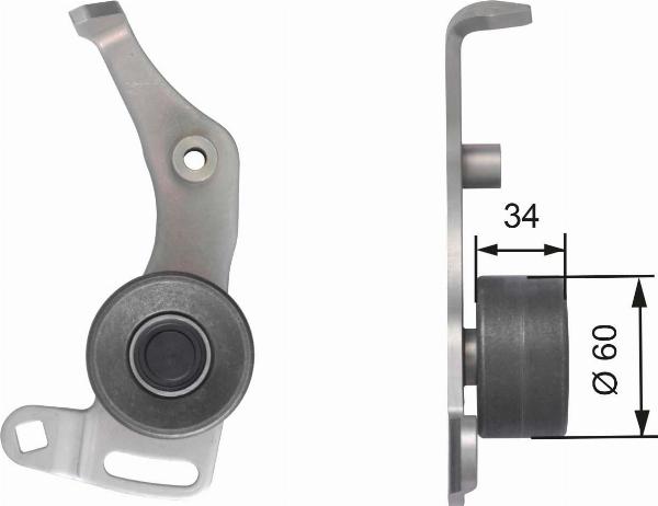 GATES T41138 - Натяжна ролик, ремінь ГРМ autocars.com.ua