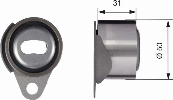 GATES T41157 - Натяжна ролик, ремінь ГРМ autocars.com.ua