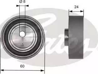 Gates T41187 - Натяжна ролик, ремінь ГРМ autocars.com.ua