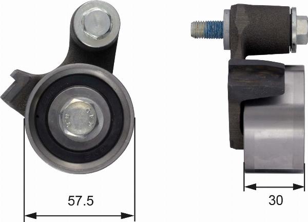 GATES T41214 - Натягувач, зубчастий ремінь autocars.com.ua