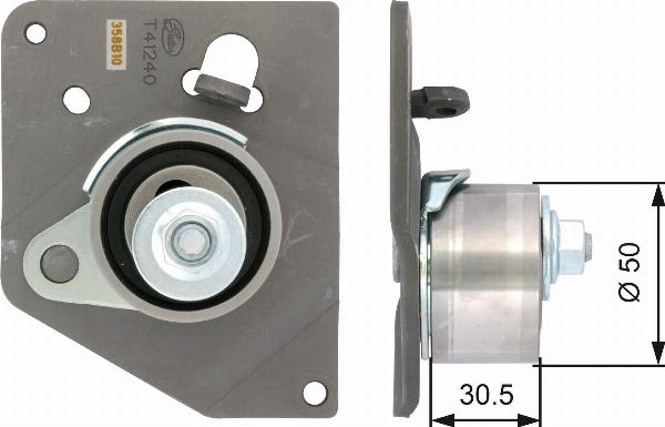 GATES T41240 - Натяжна ролик, ремінь ГРМ autocars.com.ua