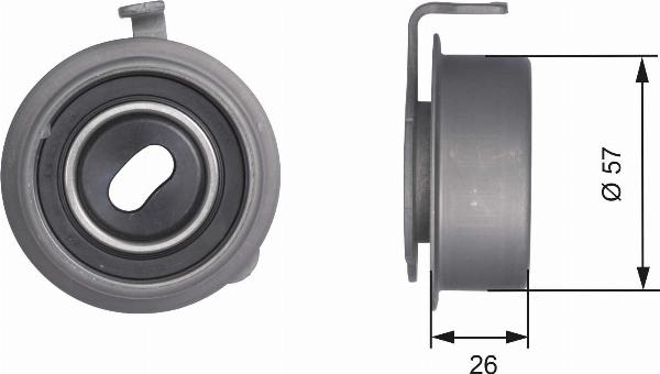 GATES T41241 - Натяжна ролик, ремінь ГРМ autocars.com.ua