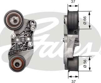 Gates T41243 - Натяжна ролик, ремінь ГРМ autocars.com.ua