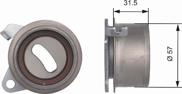 GATES T41244 - Натяжна ролик, ремінь ГРМ autocars.com.ua