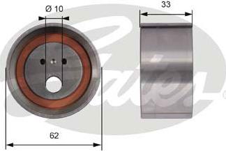 Gates T41248 - Натяжна ролик, ремінь ГРМ autocars.com.ua