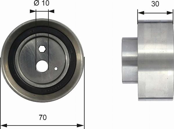 GATES T41254 - Натяжна ролик, ремінь ГРМ autocars.com.ua