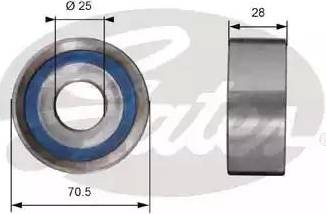 Gates T41256 - Натяжна ролик, ремінь ГРМ autocars.com.ua