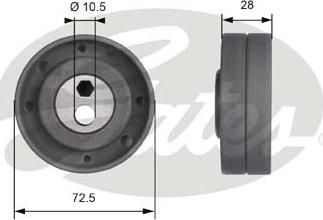 Gates T41259 - Натяжна ролик, ремінь ГРМ autocars.com.ua