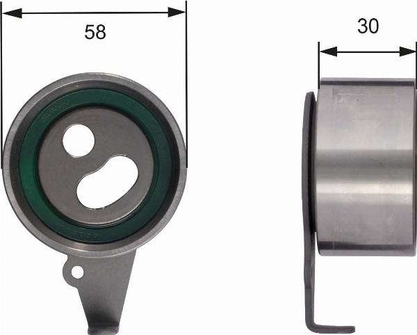 GATES T41266 - Натягувач, зубчастий ремінь autocars.com.ua