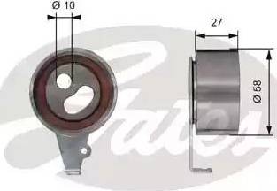 Gates T41292 - Натяжна ролик, ремінь ГРМ autocars.com.ua