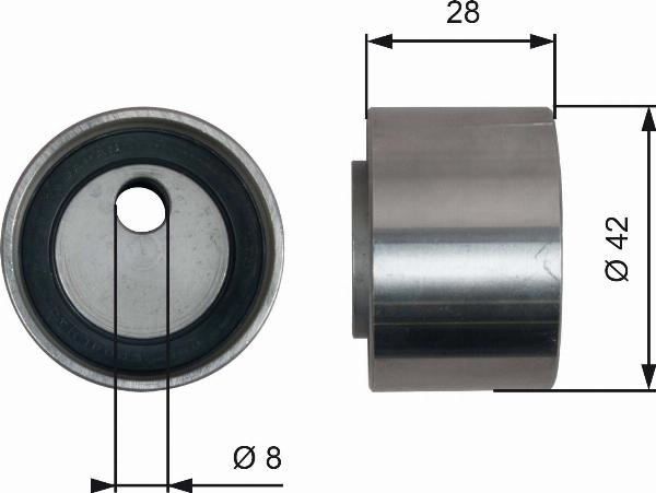 GATES T41305 - Натяжна ролик, ремінь ГРМ autocars.com.ua