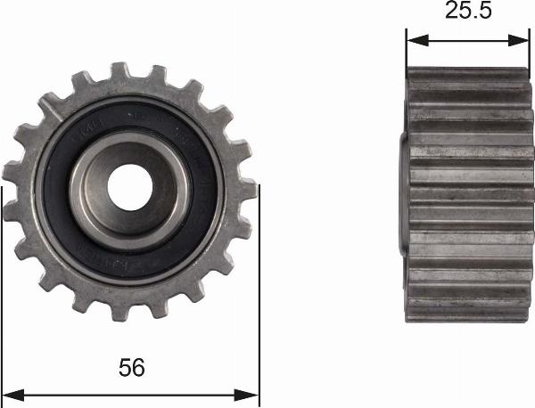 GATES T42000 - Паразитний / Провідний ролик, зубчастий ремінь autocars.com.ua