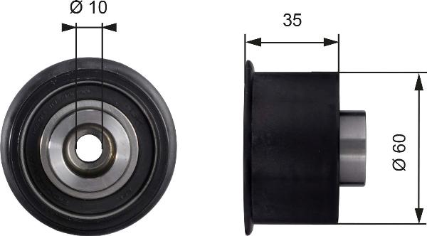 GATES T42009 - Паразитний / Провідний ролик, зубчастий ремінь autocars.com.ua