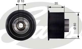 Gates T42009 - Паразитний / Провідний ролик, зубчастий ремінь autocars.com.ua