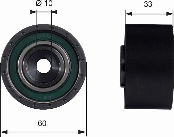 GATES T42010 - Паразитний / Провідний ролик, зубчастий ремінь autocars.com.ua
