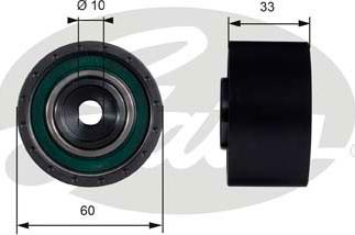 Gates T42010 - Паразитний / Провідний ролик, зубчастий ремінь autocars.com.ua