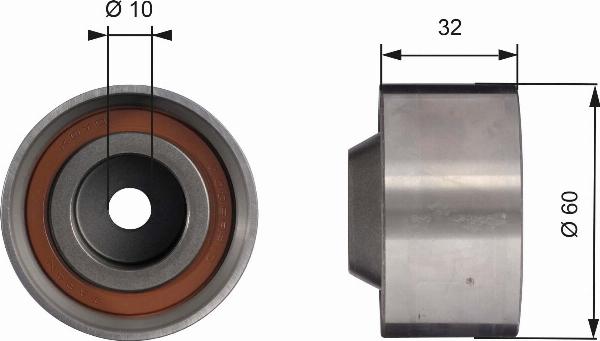 GATES T42017 - Паразитний / Провідний ролик, зубчастий ремінь autocars.com.ua