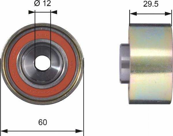 GATES T42026 - Паразитний / Провідний ролик, зубчастий ремінь autocars.com.ua