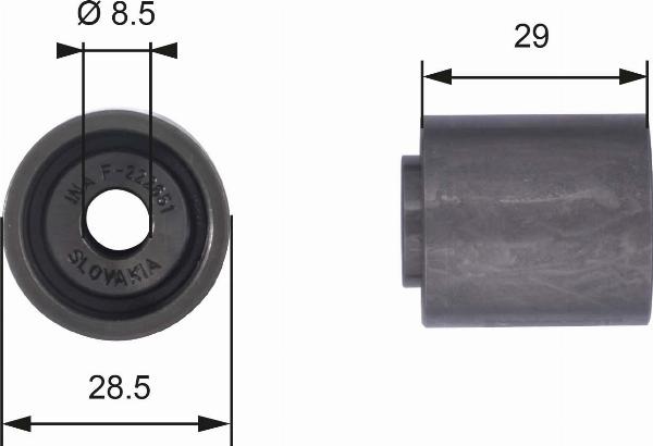 GATES T42045 - Паразитний / Провідний ролик, зубчастий ремінь autocars.com.ua