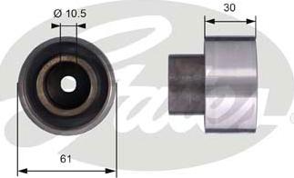 Gates T42053 - Направляющий ролик, зубчатый ремень avtokuzovplus.com.ua