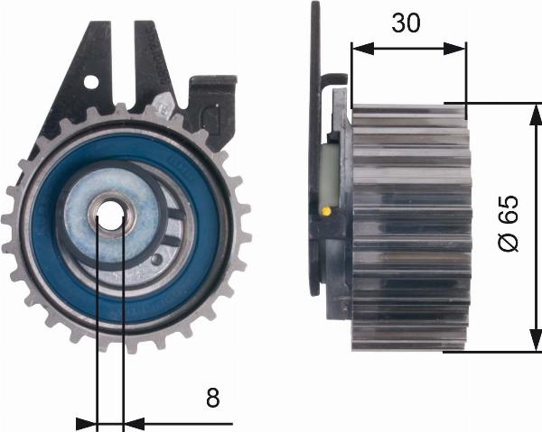 GATES T42059 - Паразитний / Провідний ролик, зубчастий ремінь autocars.com.ua