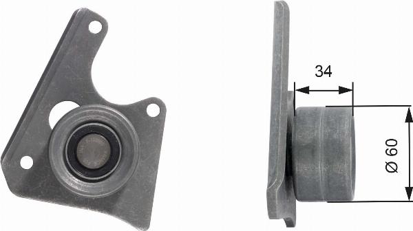 GATES T42069 - Паразитний / Провідний ролик, зубчастий ремінь autocars.com.ua