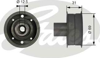 Gates T42078 - Направляющий ролик, зубчатый ремень autodnr.net