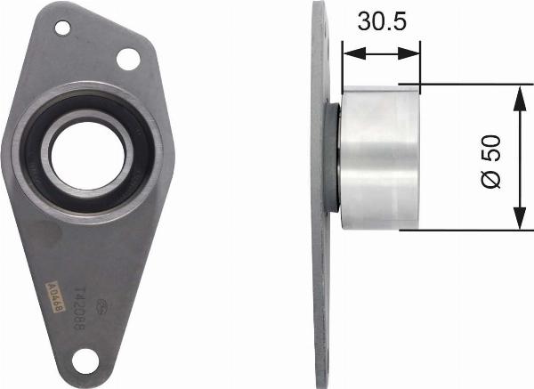 GATES T42088 - Паразитний / Провідний ролик, зубчастий ремінь autocars.com.ua