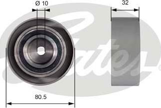 Gates T42095 - Направляющий ролик, зубчатый ремень avtokuzovplus.com.ua