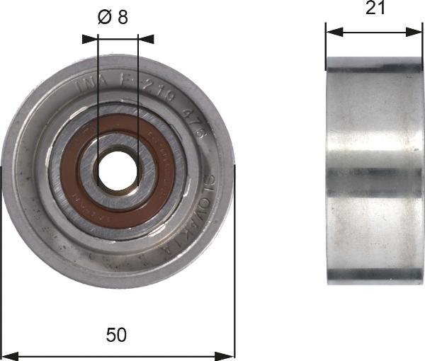 GATES T42098 - Паразитний / Провідний ролик, зубчастий ремінь autocars.com.ua