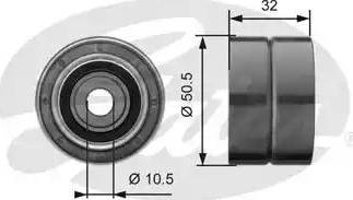 Gates T42101 - Паразитний / Провідний ролик, зубчастий ремінь autocars.com.ua